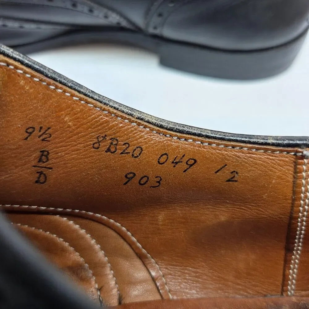 Alden 903 Hampton Mens Black Leather Wingtip Oxfords Size US 9.5 B/D